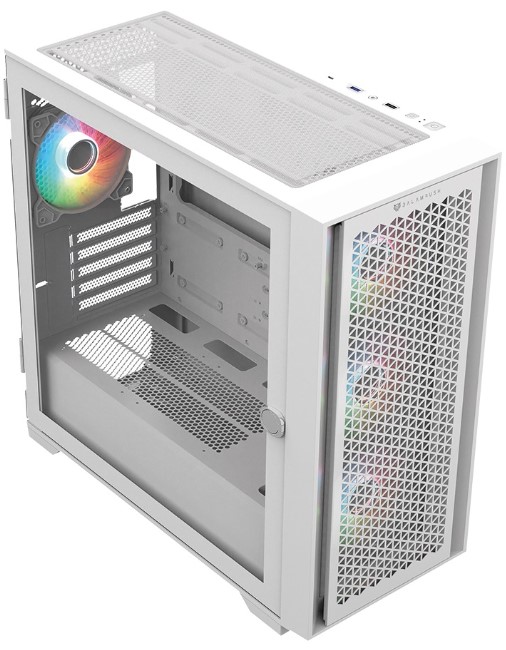 GABINETE BALAM RUSH MEDIA TORRE CARBONO TWIN 8000B USB 3.0 4 VENT ARGB BLANCO BR-938785